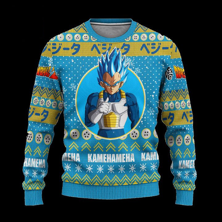 Vegeta Anime Ugly Christmas Sweater Dragon Ball Z Xmas Gift ? Usalast