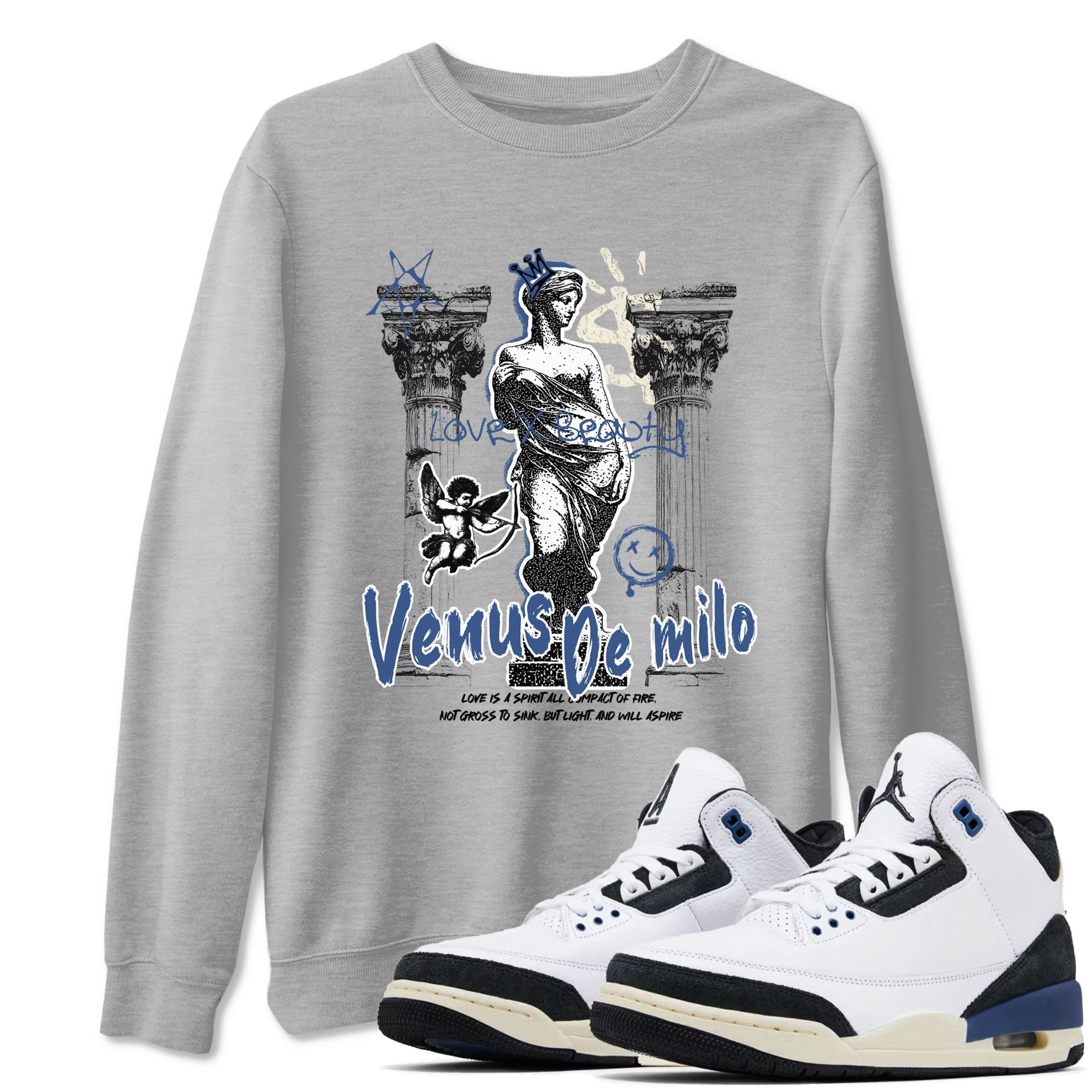 Venus De Milo Sneaker Tees - Air Jordan 3 A Ma Maniere x Diffused Blue