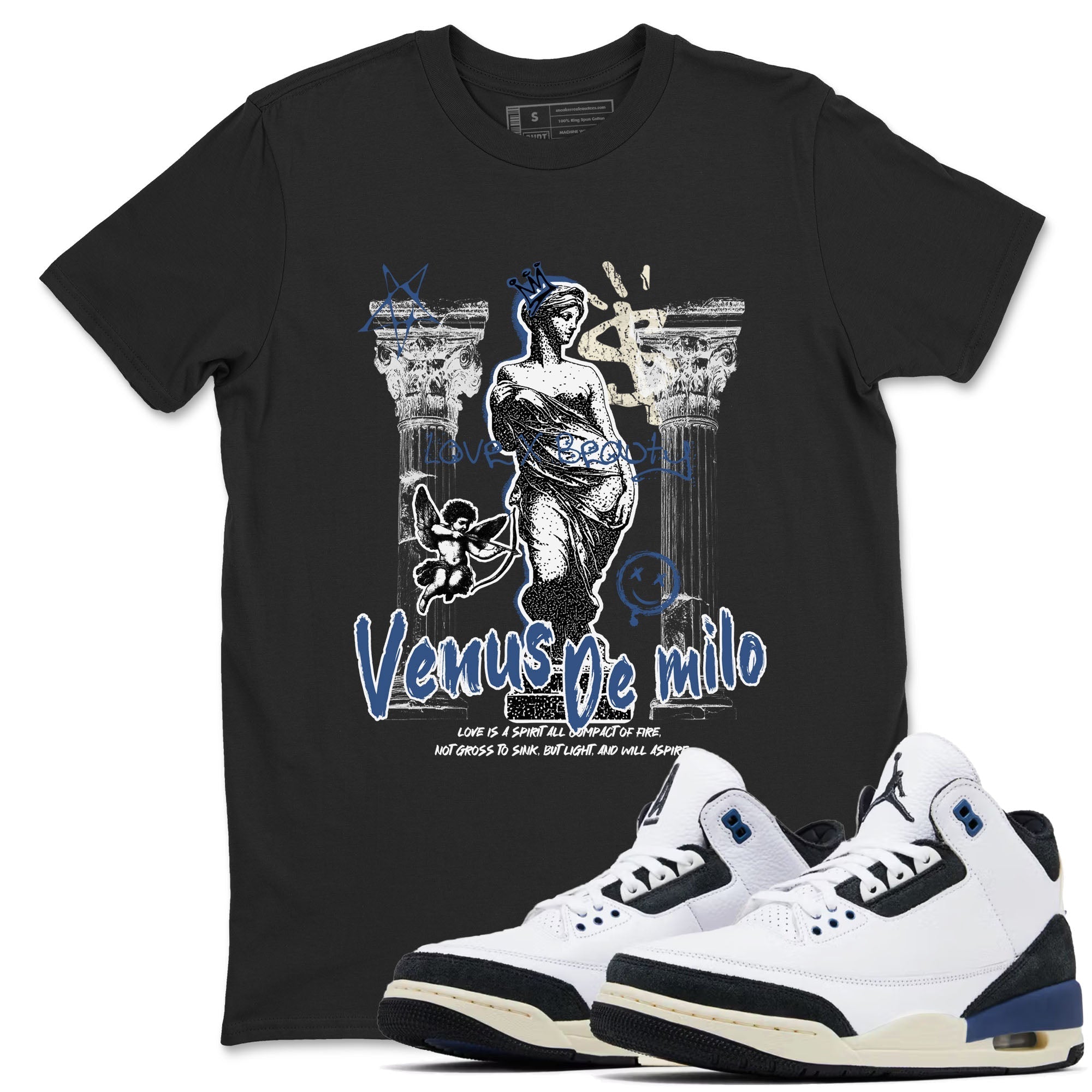 Venus De Milo Sneaker Tees - Air Jordan 3 A Ma Maniere x Diffused Blue