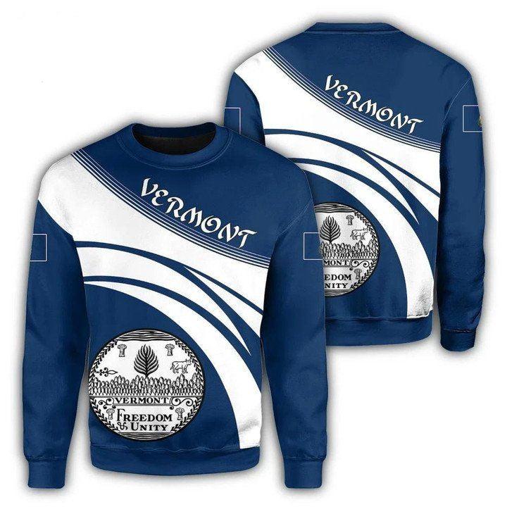 Vermont Coat Of Arms Sweater Cricket Style J5W ? Usalast
