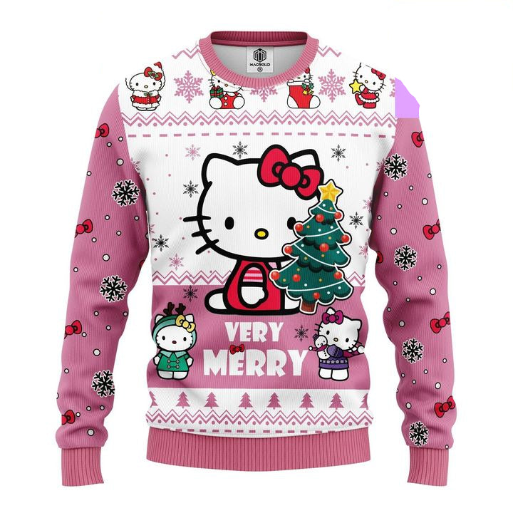 Very Merry Disney Hello Kitty 3d Ugly Christmas Sweater ? Usalast