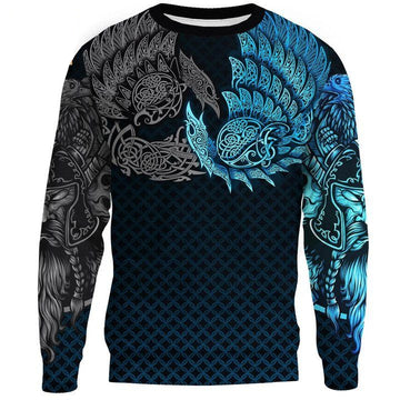 Vikings Sweater Ravens Of Midgard Blue A7 ? Usalast