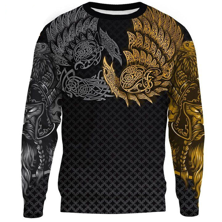Vikings Sweater Ravens Of Midgard Gold A7 ? Usalast