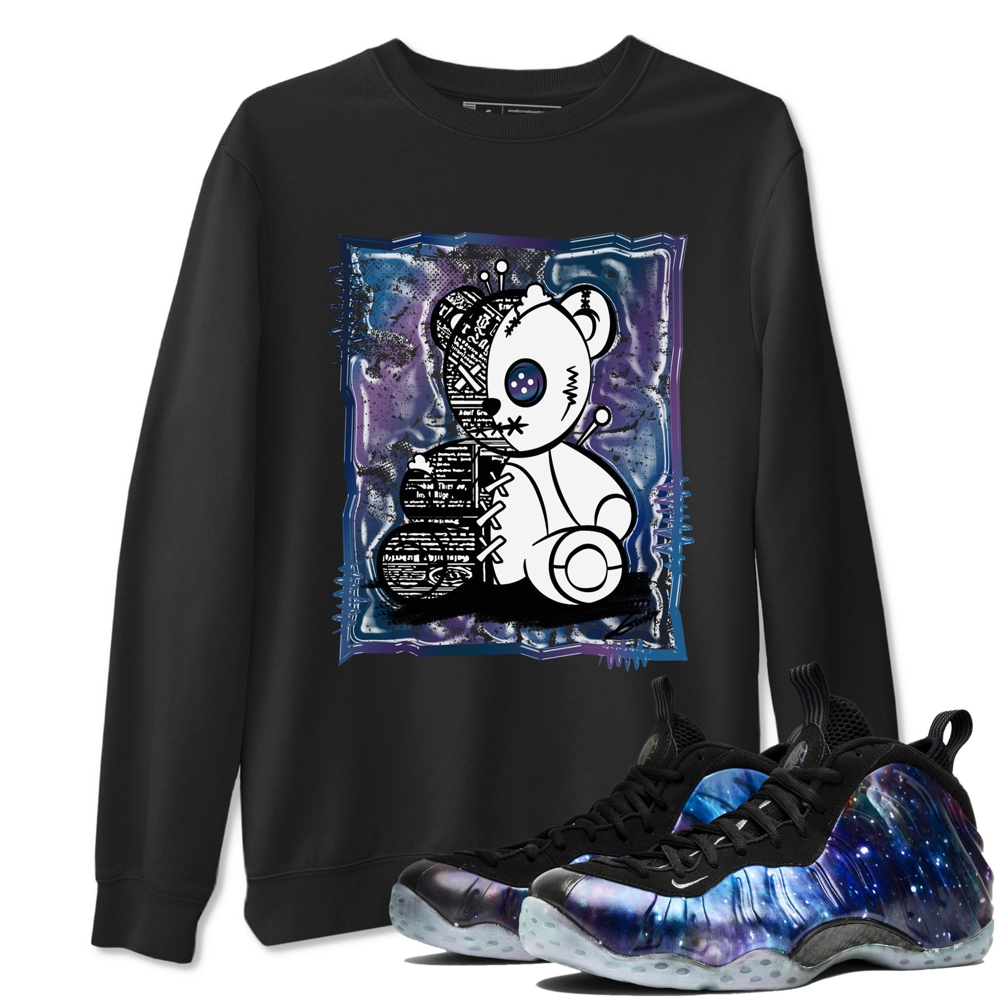 Vintage Bear Sneaker Tees - Air Foamposite One Galaxy