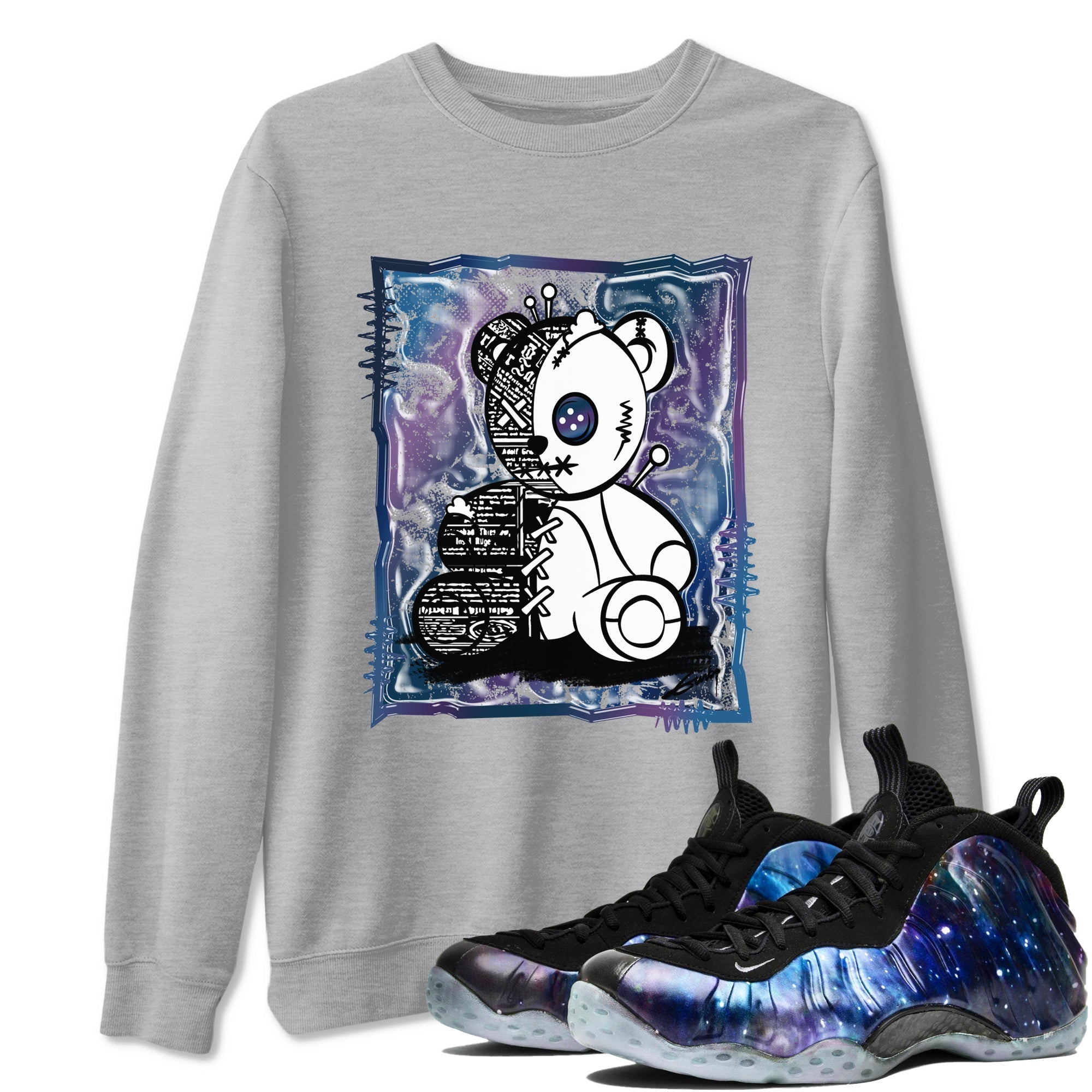 Vintage Bear Sneaker Tees - Air Foamposite One Galaxy