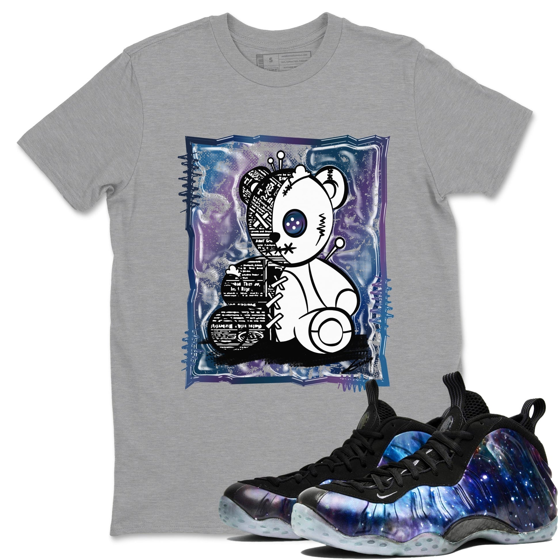 Vintage Bear Sneaker Tees - Air Foamposite One Galaxy