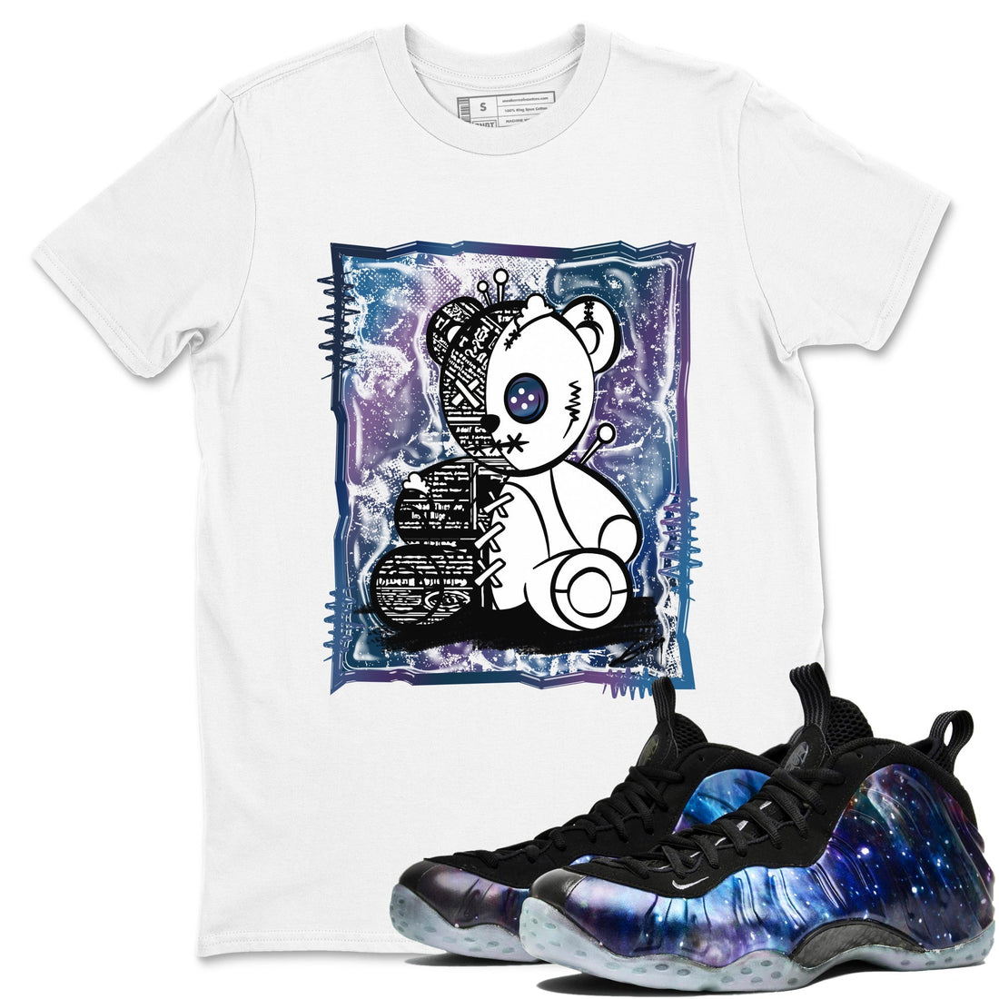 Vintage Bear Sneaker Tees - Air Foamposite One Galaxy