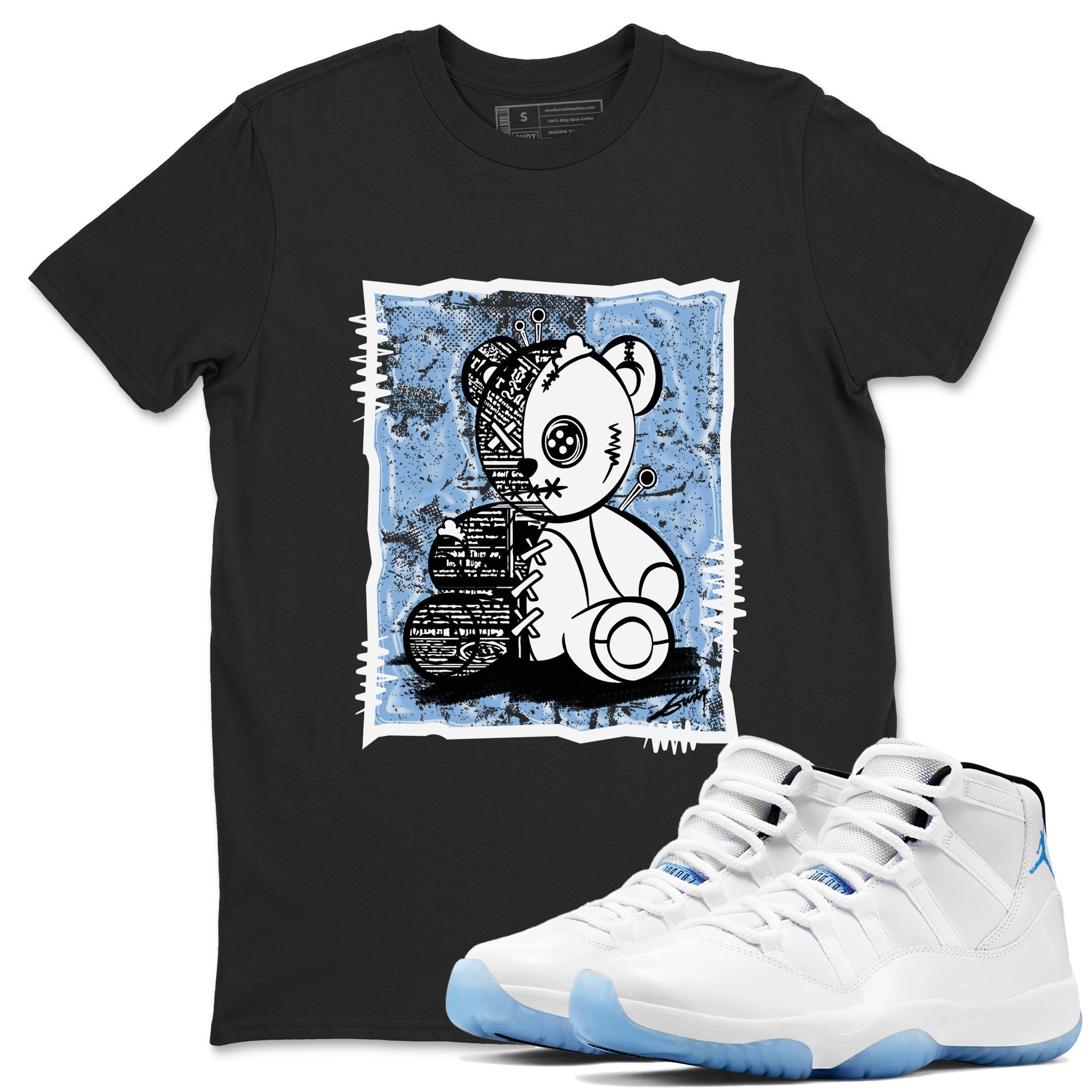 Vintage Bear Sneaker Tees - Air Jordan 11 Retro Legend Blue
