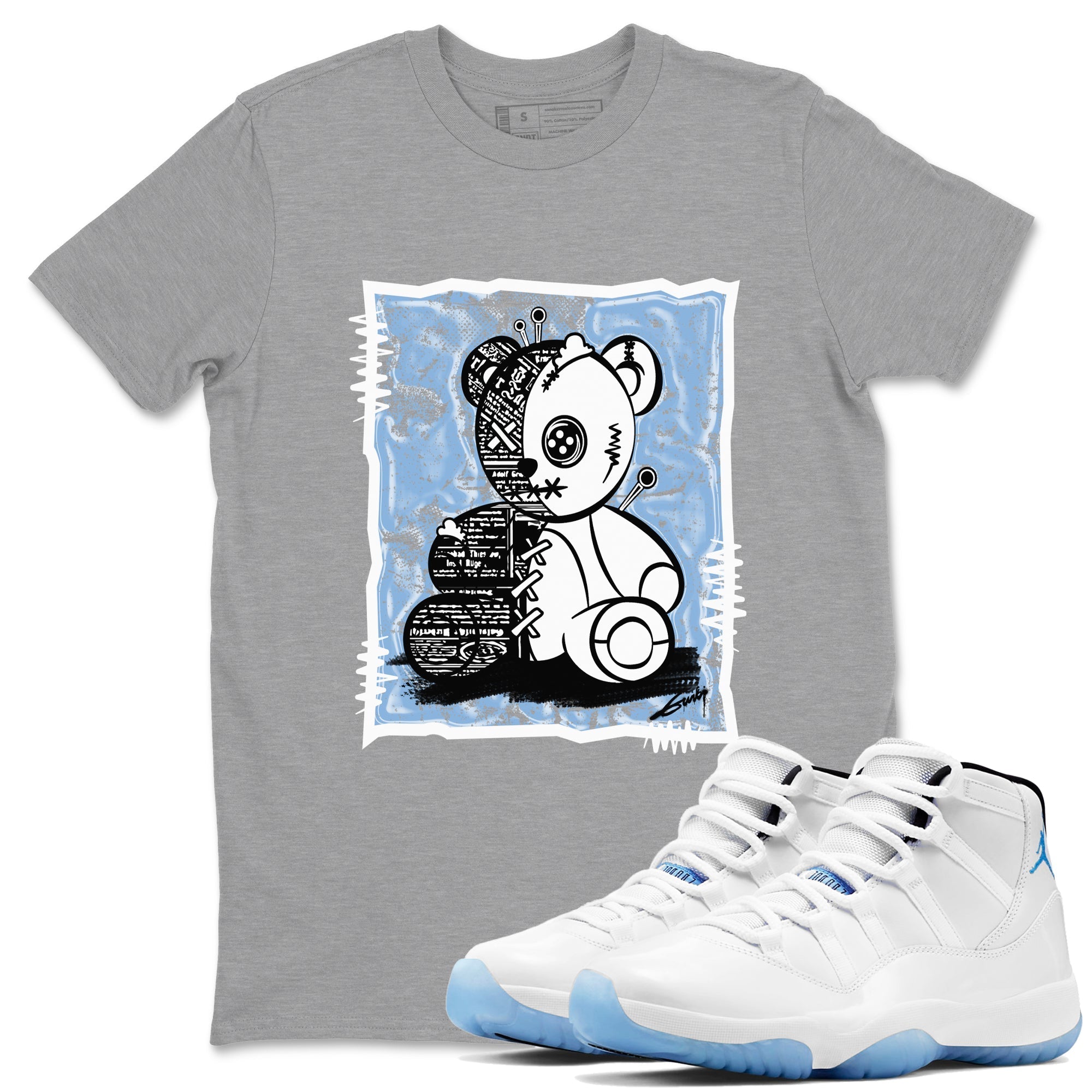 Vintage Bear Sneaker Tees - Air Jordan 11 Retro Legend Blue
