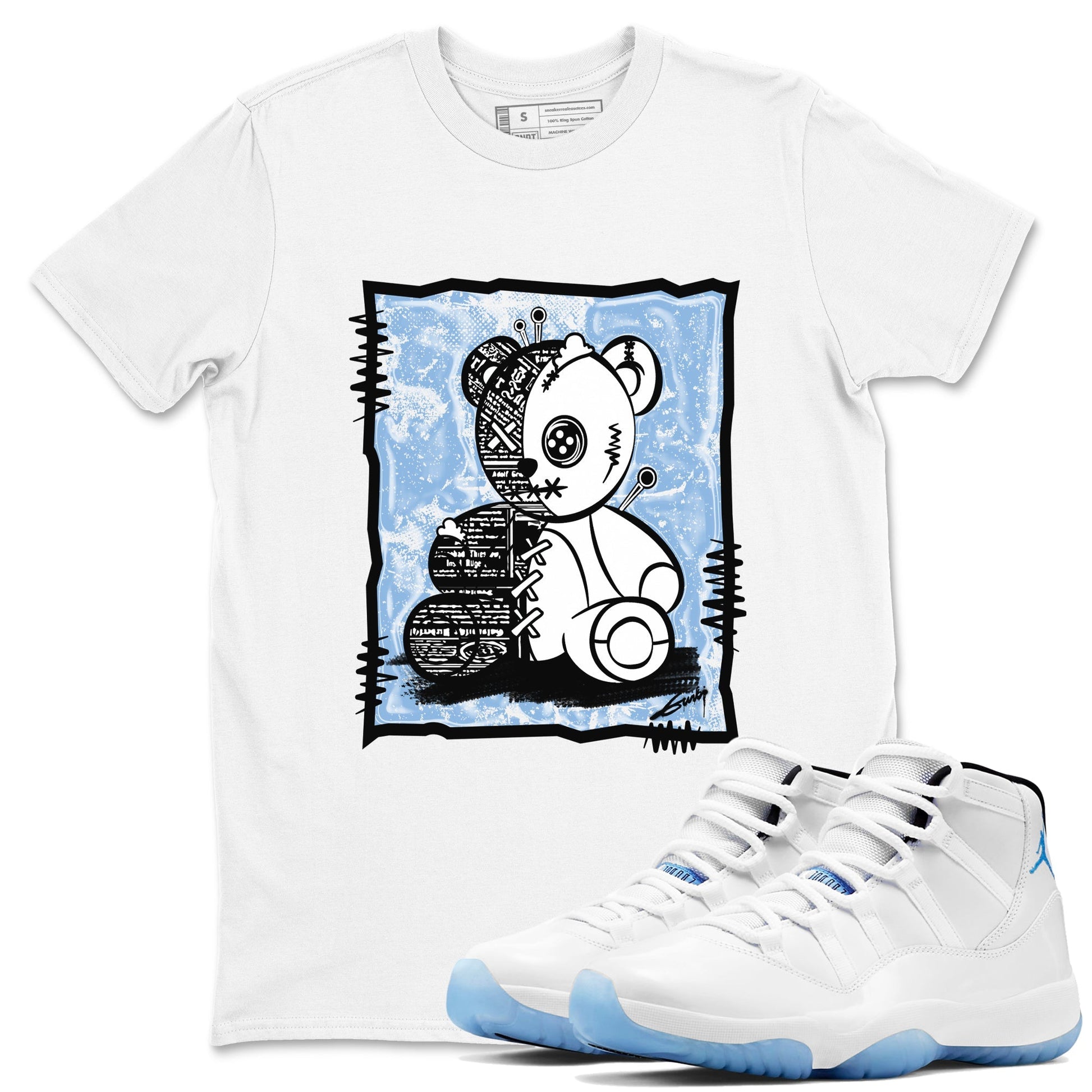 Vintage Bear Sneaker Tees - Air Jordan 11 Retro Legend Blue