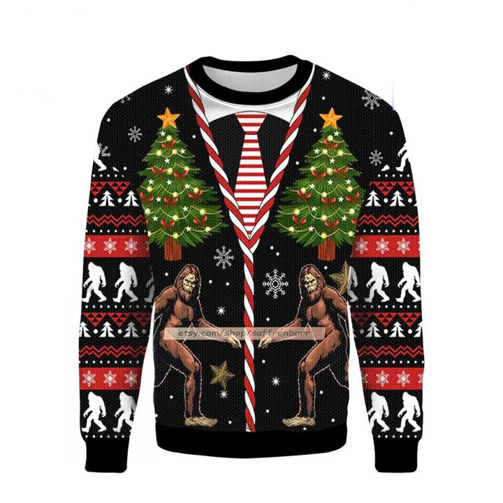 Vintage Bigfoot Bigfoot All Over Print 3d Ugly Christmas Sweater ? Usalast