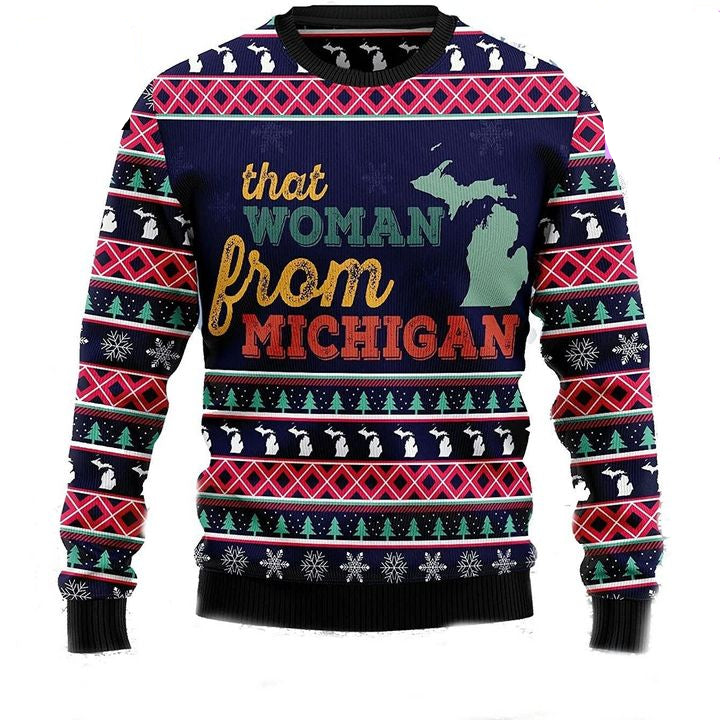 Vintage That From Michiggann Funny Quotes 3d Ugly Christmas Sweater ? Usalast