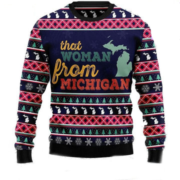 Vintage That From Michiggann Funny Quotes 3d Ugly Christmas Sweater ? Usalast