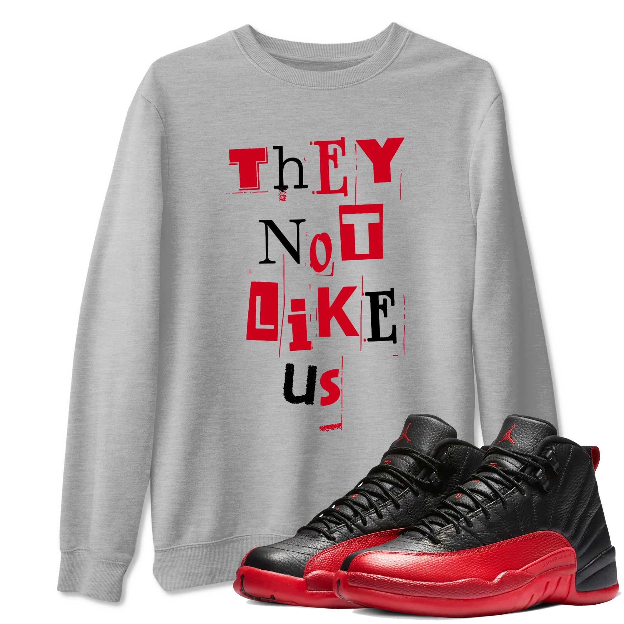 Vintage They Not Like Us Sneaker Tees - Air Jordan 12 Flu Game