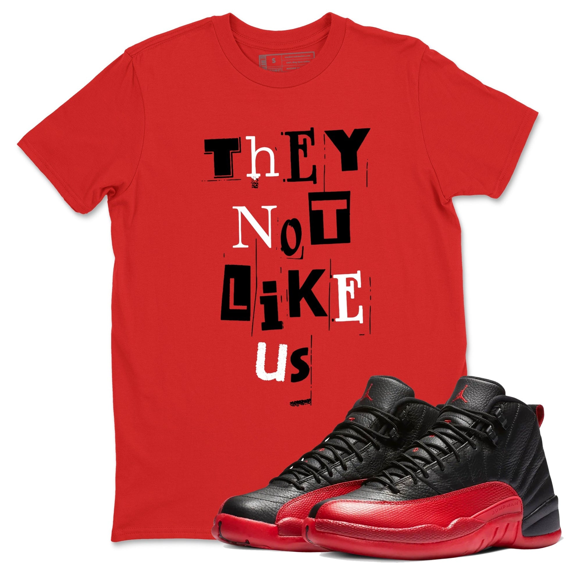 Vintage They Not Like Us Sneaker Tees - Air Jordan 12 Flu Game