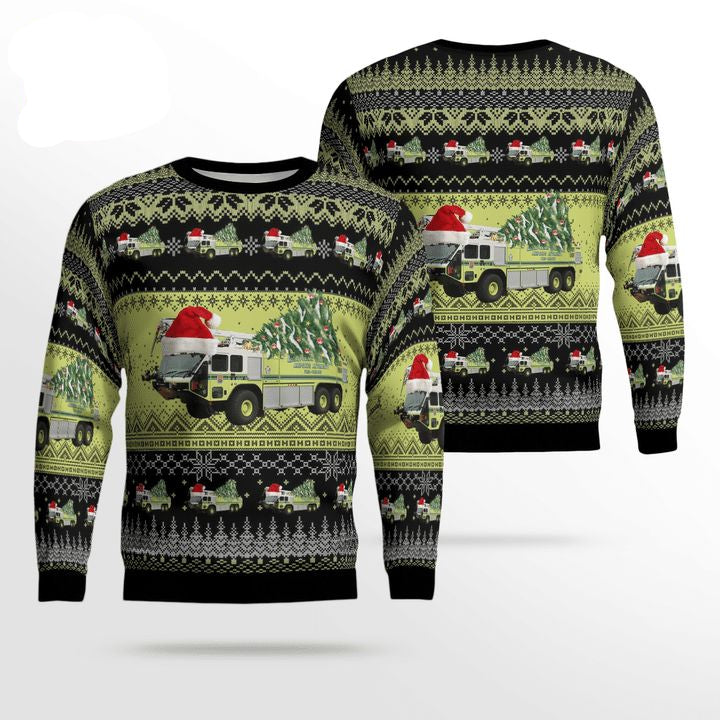 Virginia Metropolitan Washington Airports Authority Fire and Rescue Department Christmas Sweater 3D ? Usalast