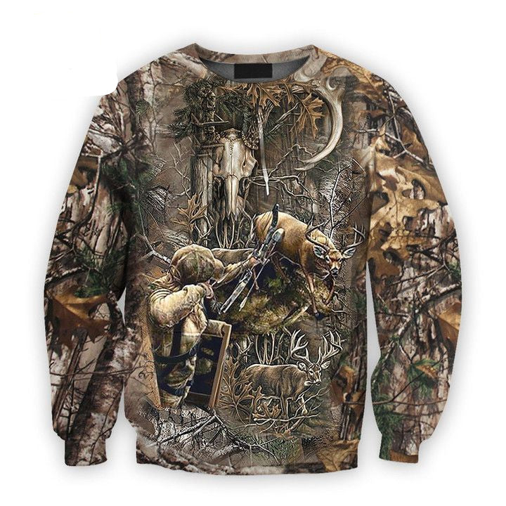 Viticstore Bow Hunting 3D Brown Shade All Over Printed 2Xl Sweater ? Usalast