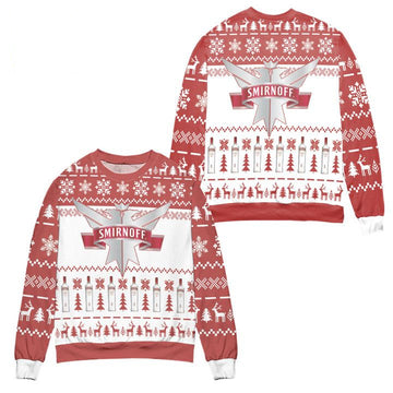 Vodka Smirnoff Red Label Logo Ugly Christmas Sweater ? Usalast