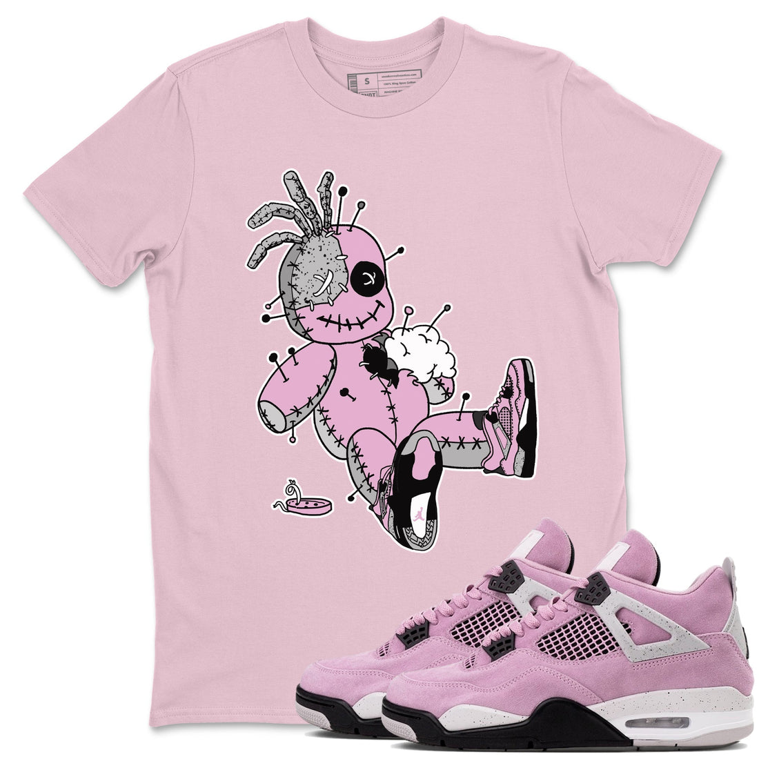 Voodoo Doll Sneaker Tees - Air Jordan 4 Orchid