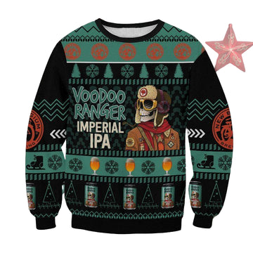 Voodoo Ranger Imperial IPA Beer Ugly Christmas Sweater 2022 ? Usalast