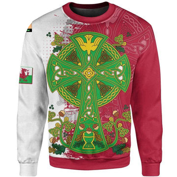 Wales Celtic Sweater ? Wales Celtic Cross ? Bn23 ? Usalast