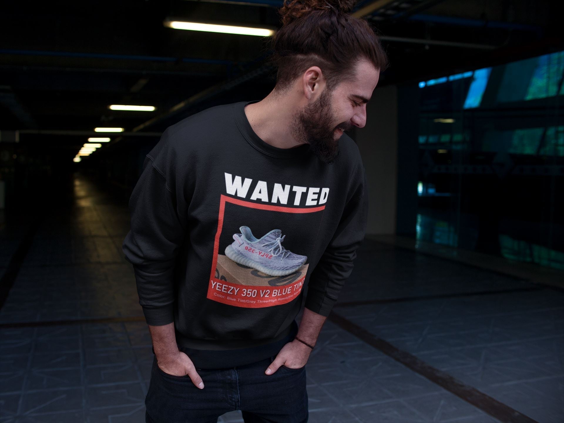 Wanted Unisex Tops - Yeezy 350 Blue Tint
