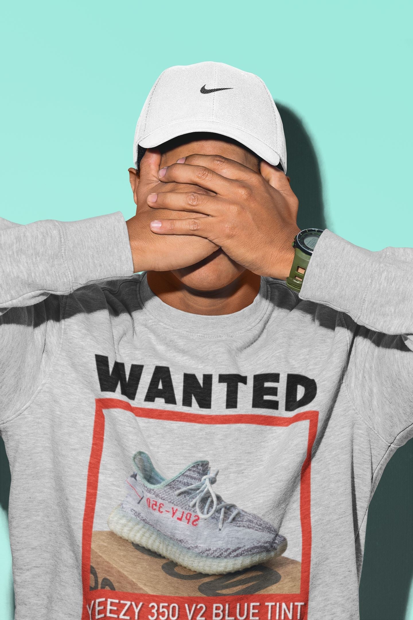 Wanted Unisex Tops - Yeezy 350 Blue Tint