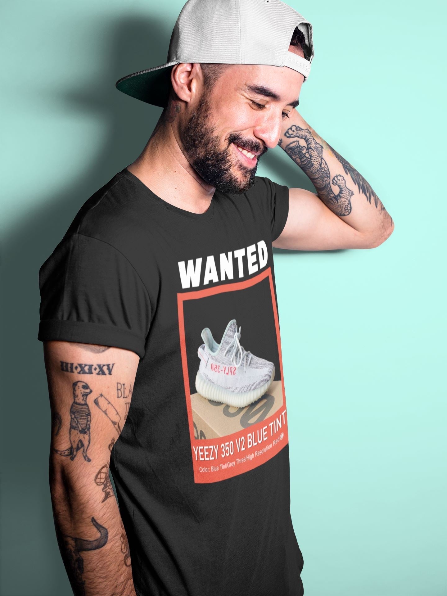 Wanted Unisex Tops - Yeezy 350 Blue Tint