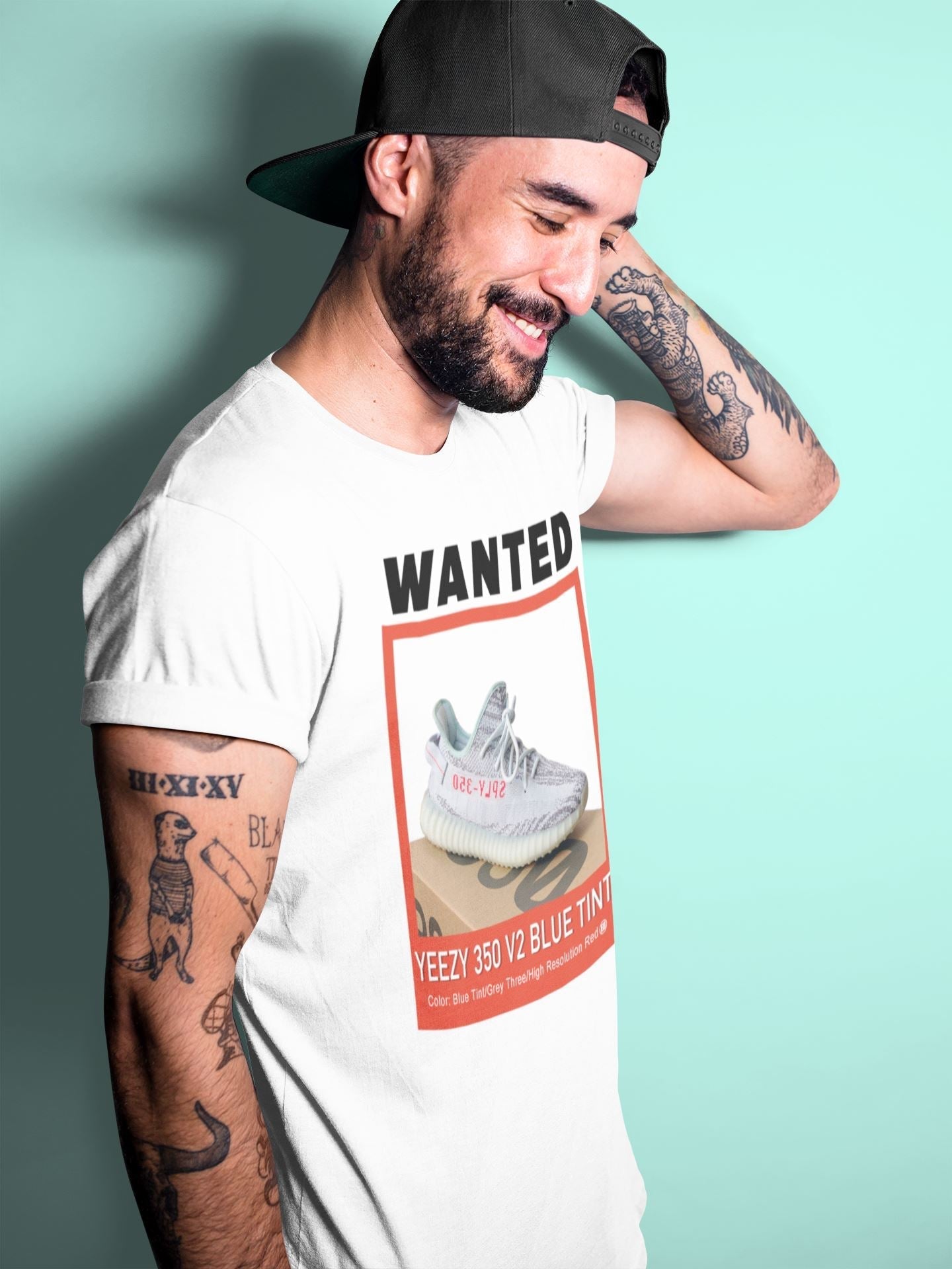 Wanted Unisex Tops - Yeezy 350 Blue Tint