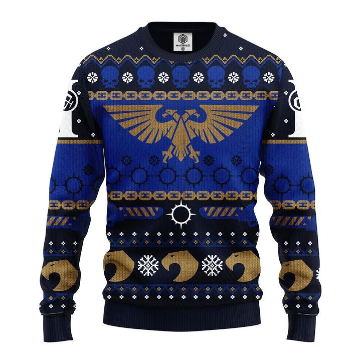 Warhammer 40K Blue Dark Ugly Christmas Sweater Amazing Gift Idea Thanksgiving Gift ? Usalast