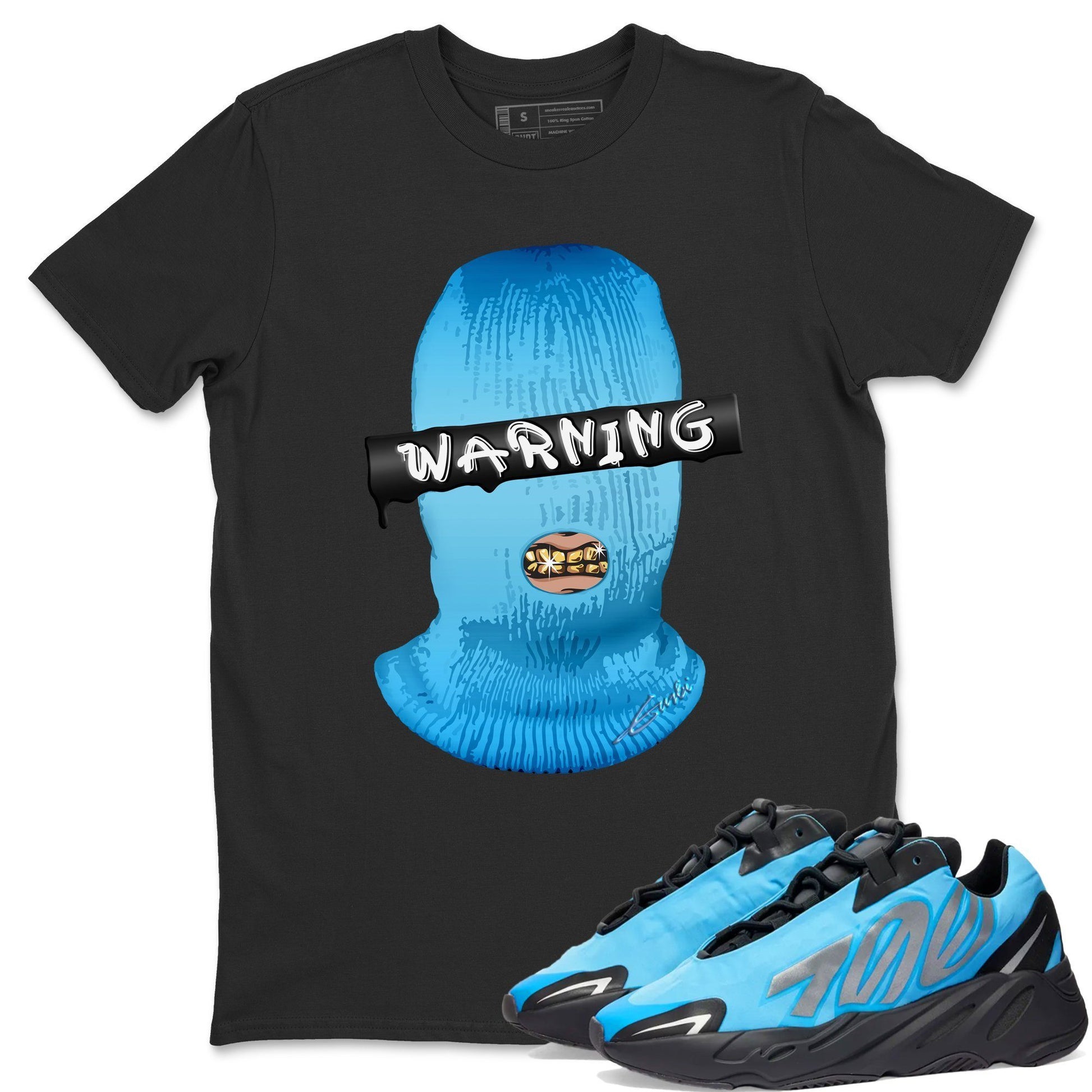 Warning Unisex Tops - Yeezy 700 Bright Cyan