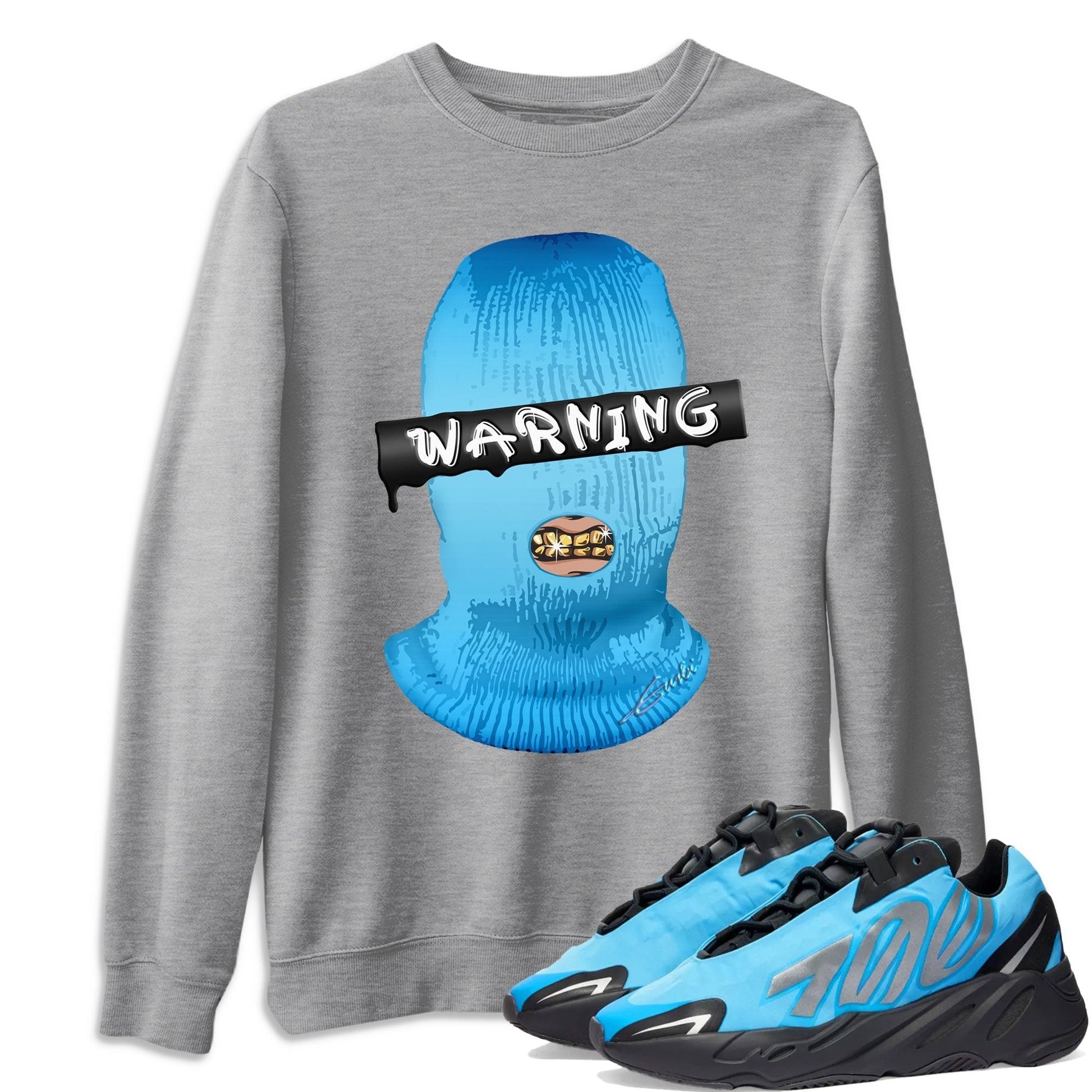 Warning Unisex Tops - Yeezy 700 Bright Cyan