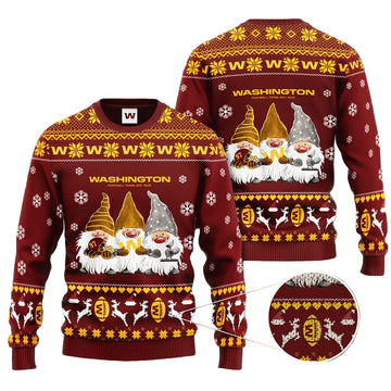 Washington Football Team Gnome De Noel Christmas Ugly Sweater ? Usalast
