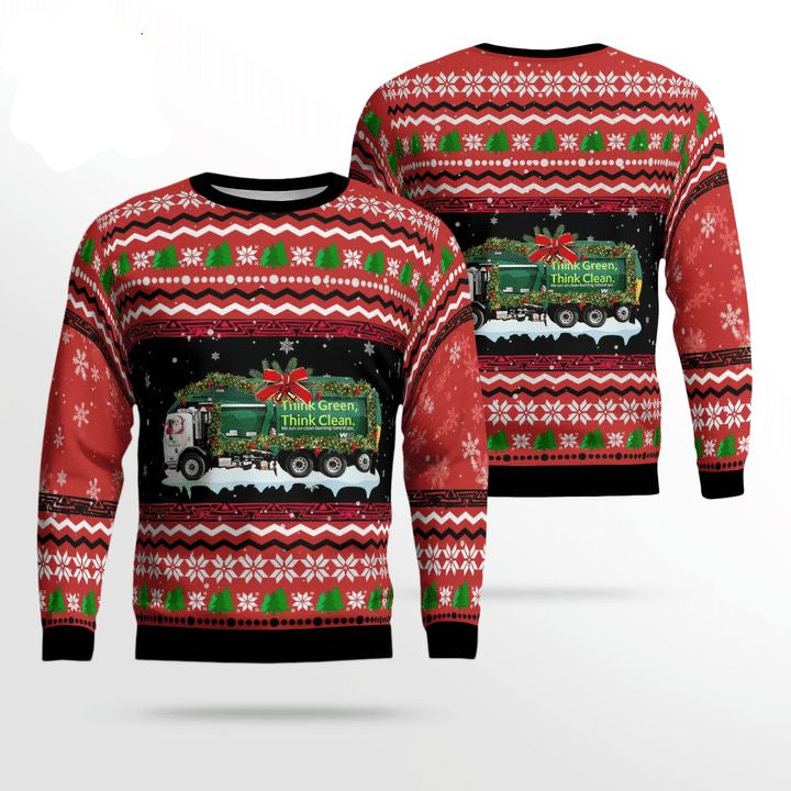Waste Management Christmas AOP Sweater ? Usalast