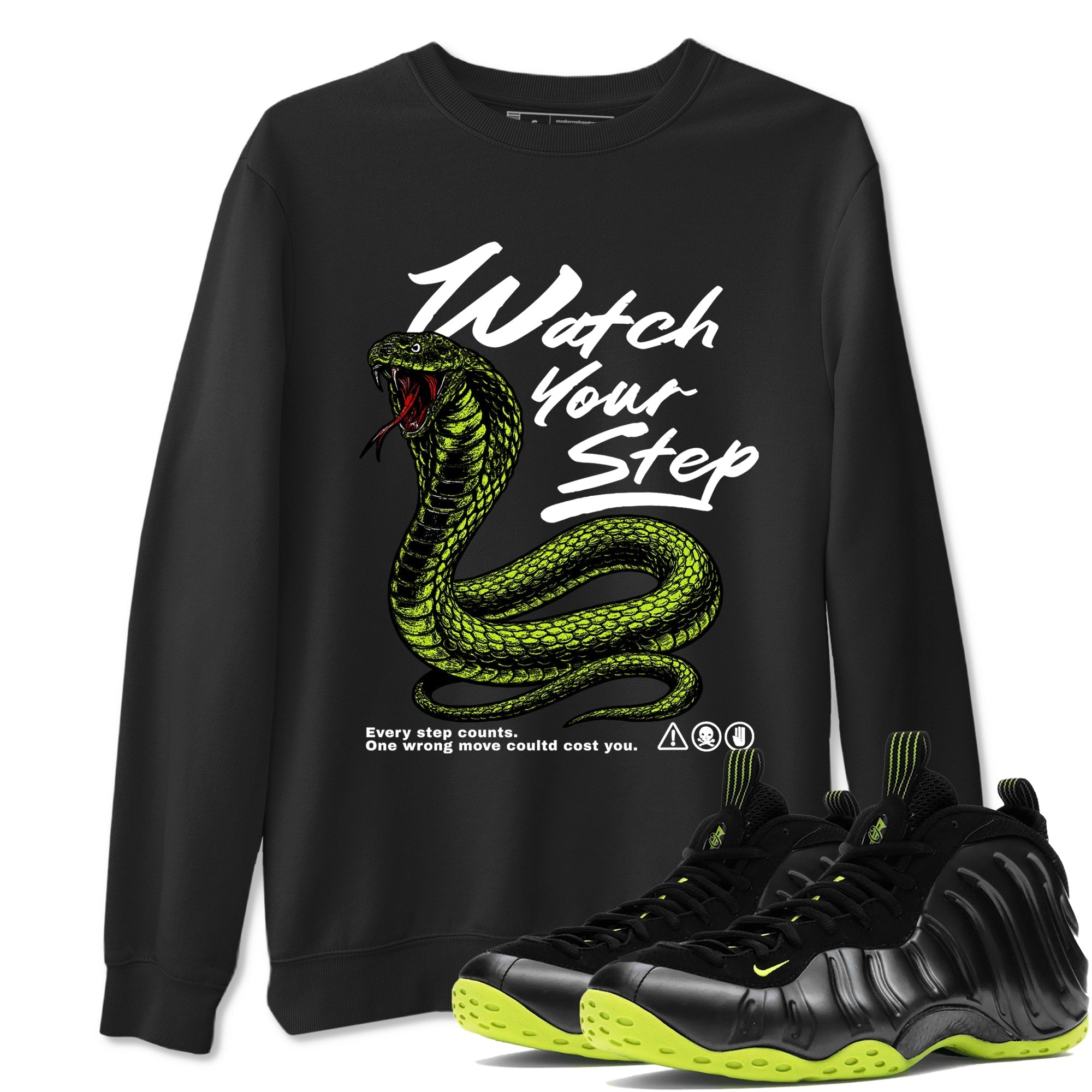 Watch Your Step Sneaker Tees - Air Foamposite One Black Volt