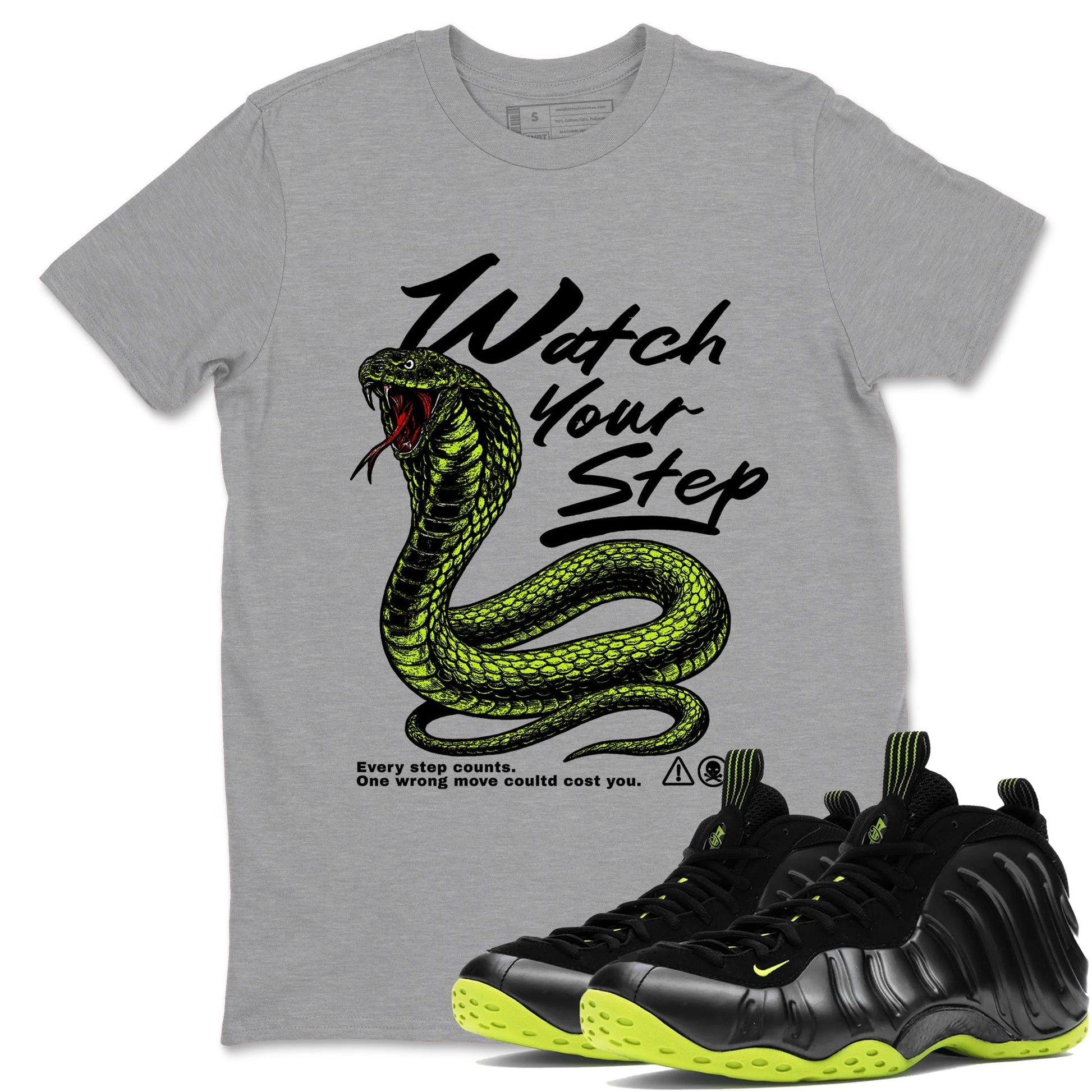 Watch Your Step Sneaker Tees - Air Foamposite One Black Volt