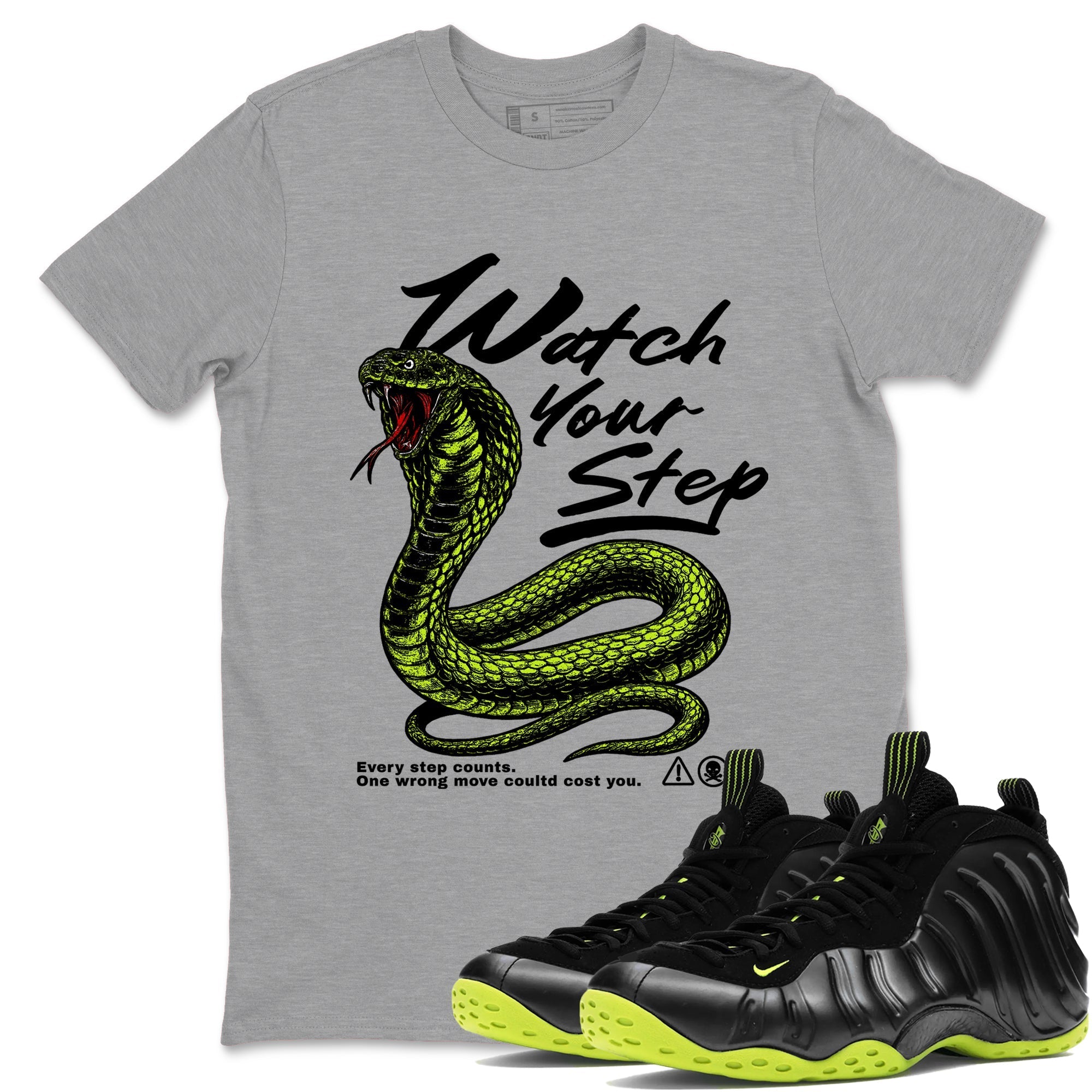 Watch Your Step Sneaker Tees - Air Foamposite One Black Volt