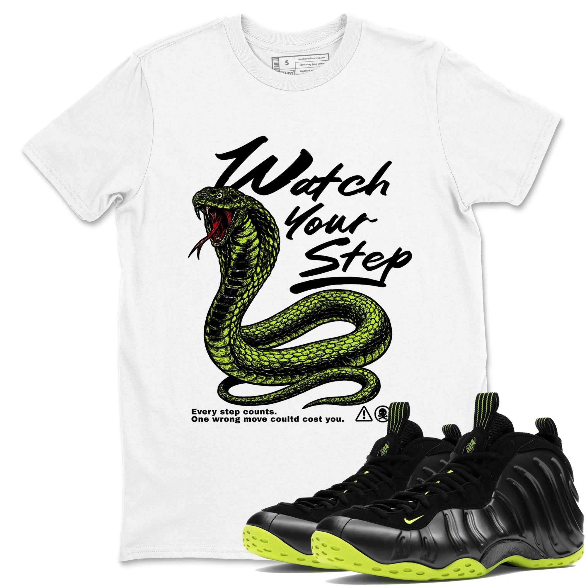 Watch Your Step Sneaker Tees - Air Foamposite One Black Volt