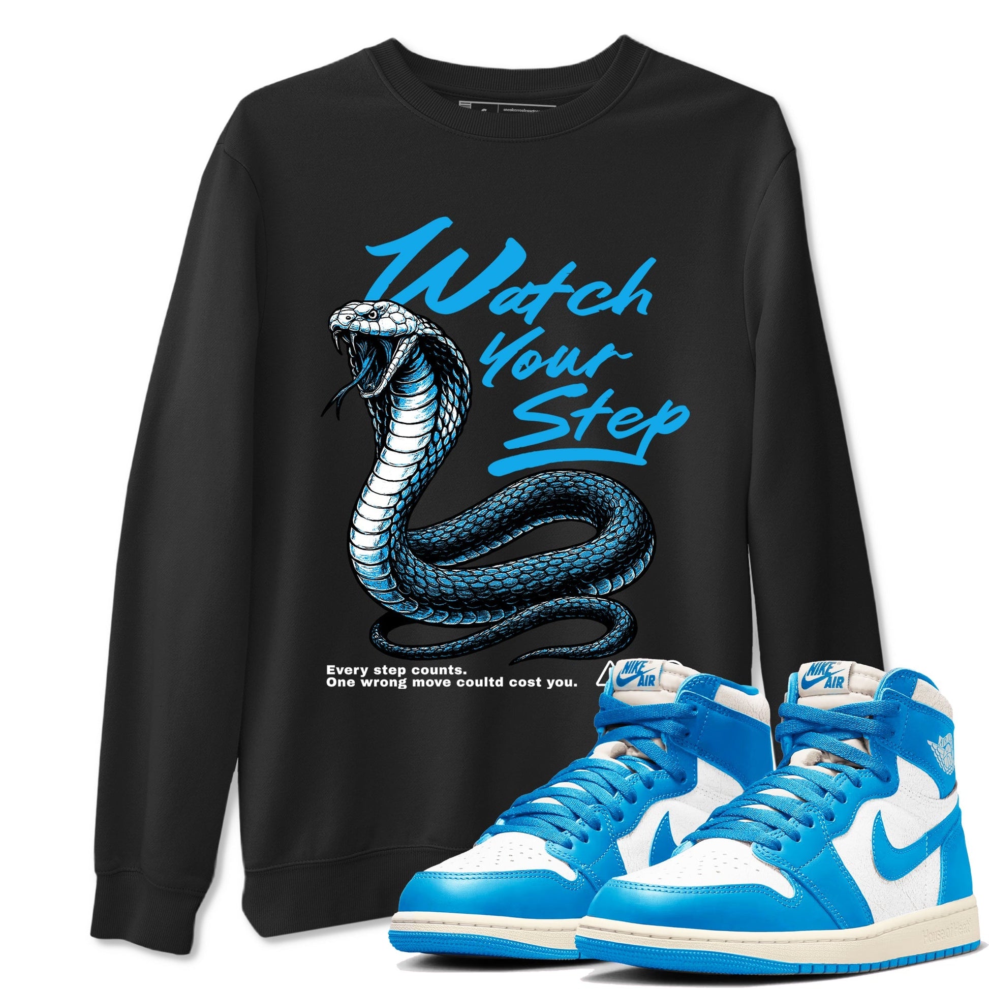 Watch Your Step Sneaker Tees - Air Jordan 1 UNC Reimagined