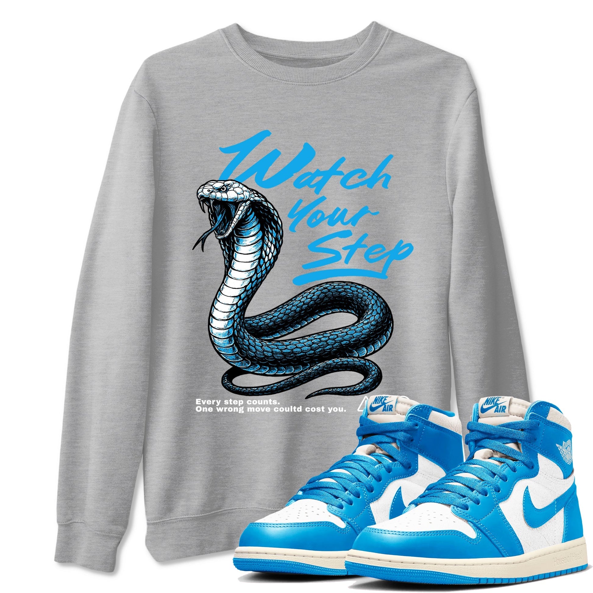 Watch Your Step Sneaker Tees - Air Jordan 1 UNC Reimagined