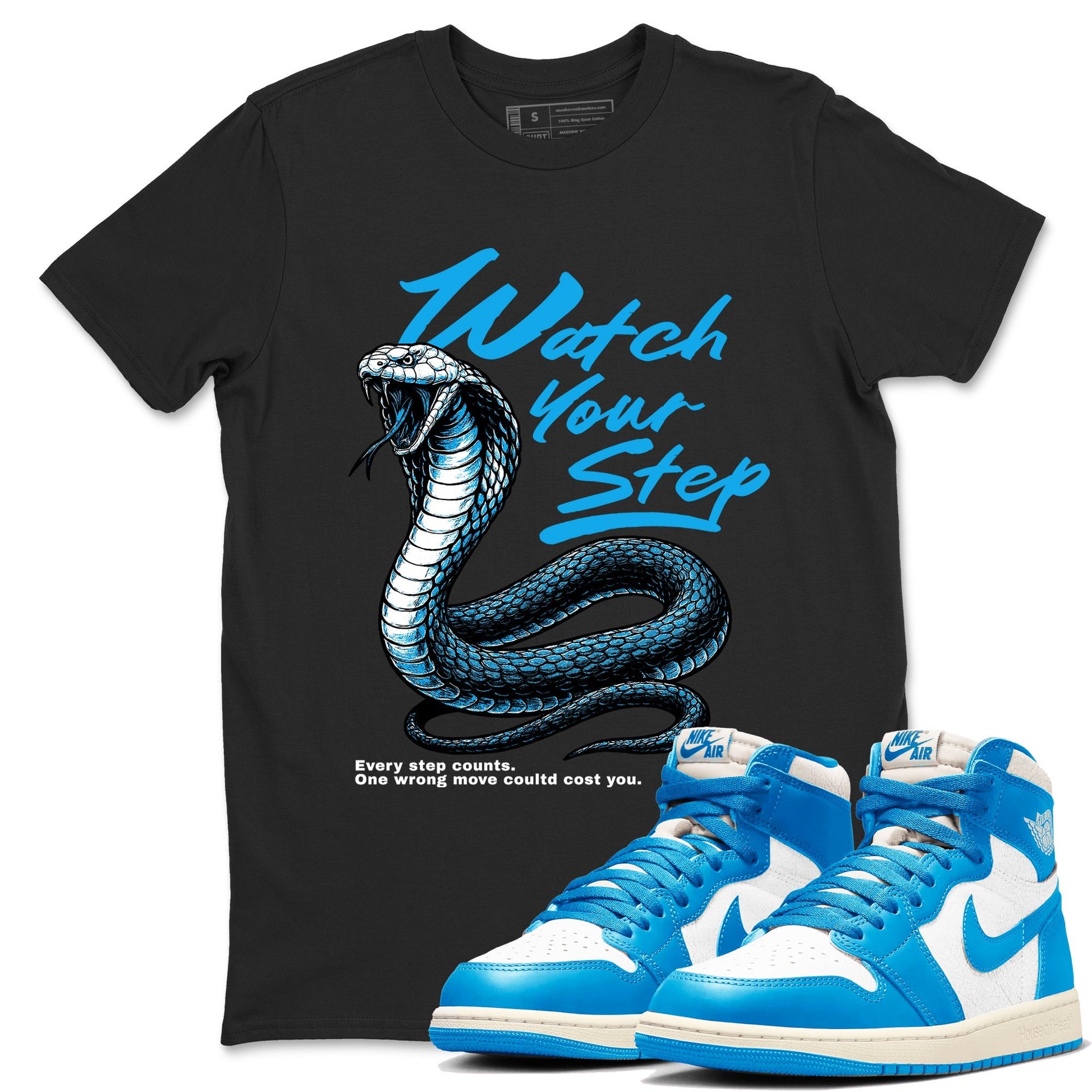 Watch Your Step Sneaker Tees - Air Jordan 1 UNC Reimagined