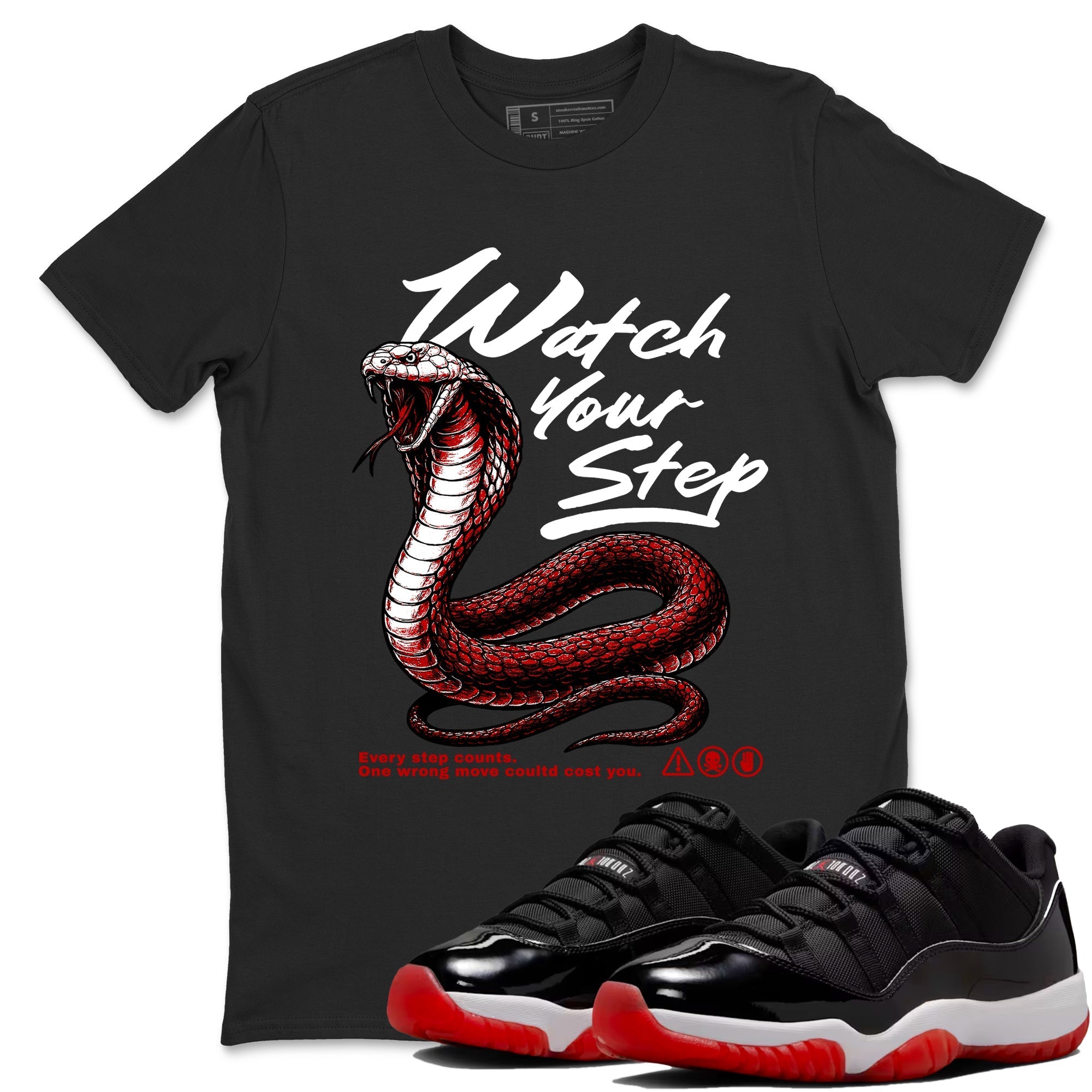 Watch Your Step Sneaker Tees - Air Jordan 11 Bred