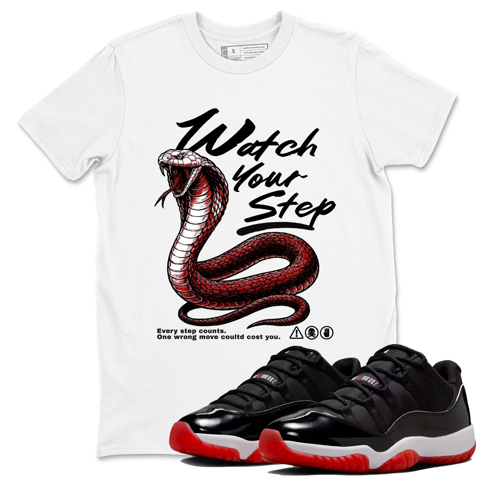 Watch Your Step Sneaker Tees - Air Jordan 11 Bred