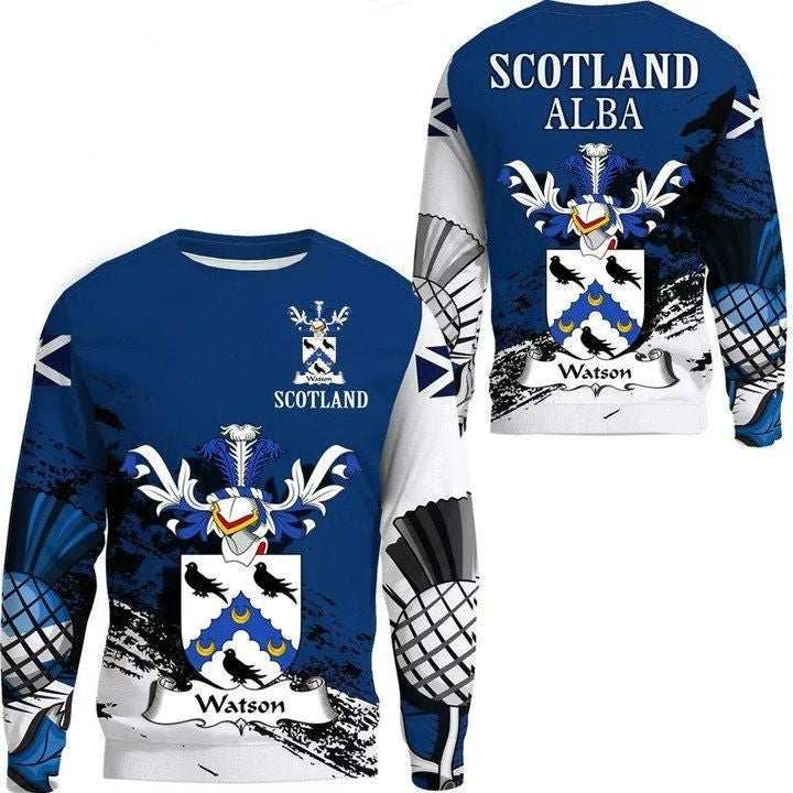 Watson Scottish Family Crest Scotland Special Sweater A7 ? Usalast