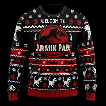 Welcome To Jurassic Park Christmas Sweater ? Usalast