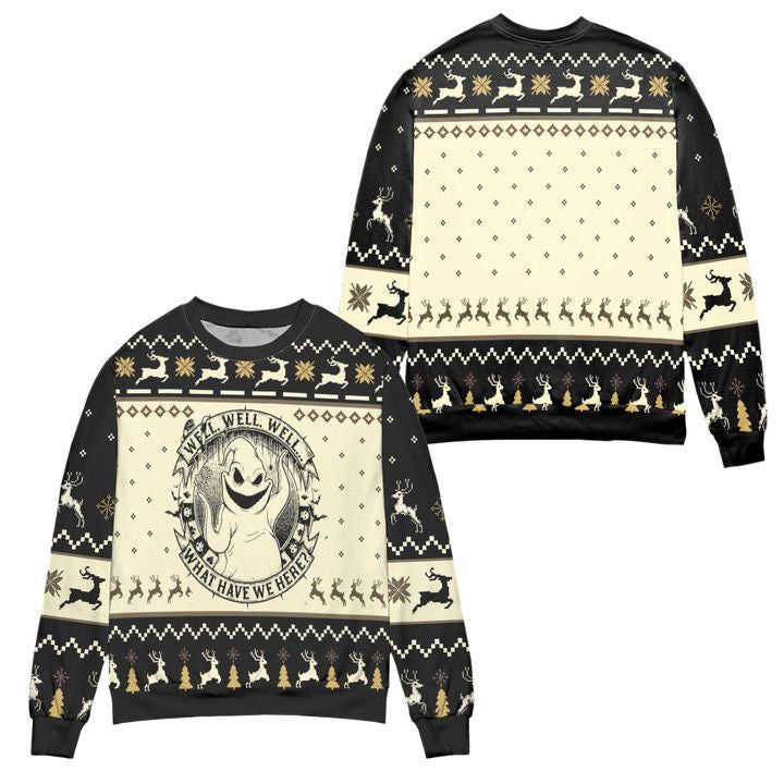Well Well Well What Have We Here Oogie Boogie Ugly Christmas Sweater ? Usalast