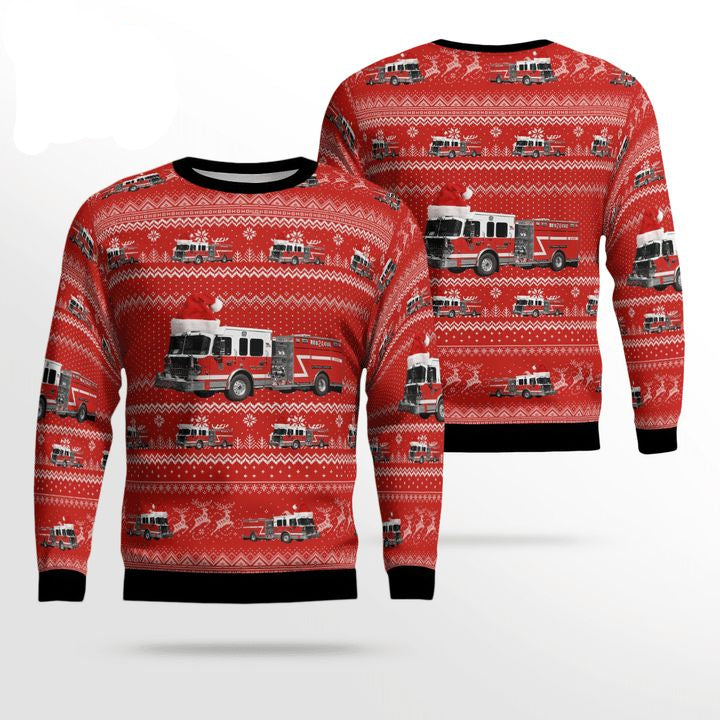 West Nyack New York West-Nyack Fire-Department Christmas Sweater 3D ? Usalast