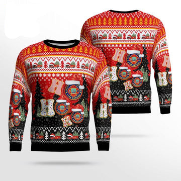 West Palm Beach Palm Beach County Florida West Palm Beach Fire Department Christmas Sweater 3D ? Usalast