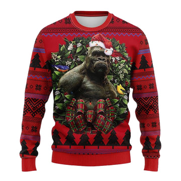 Western Gorilla King Kong Godzilla Noel Mc Ugly Christmas Sweater Thanksgiving Gift ? Usalast
