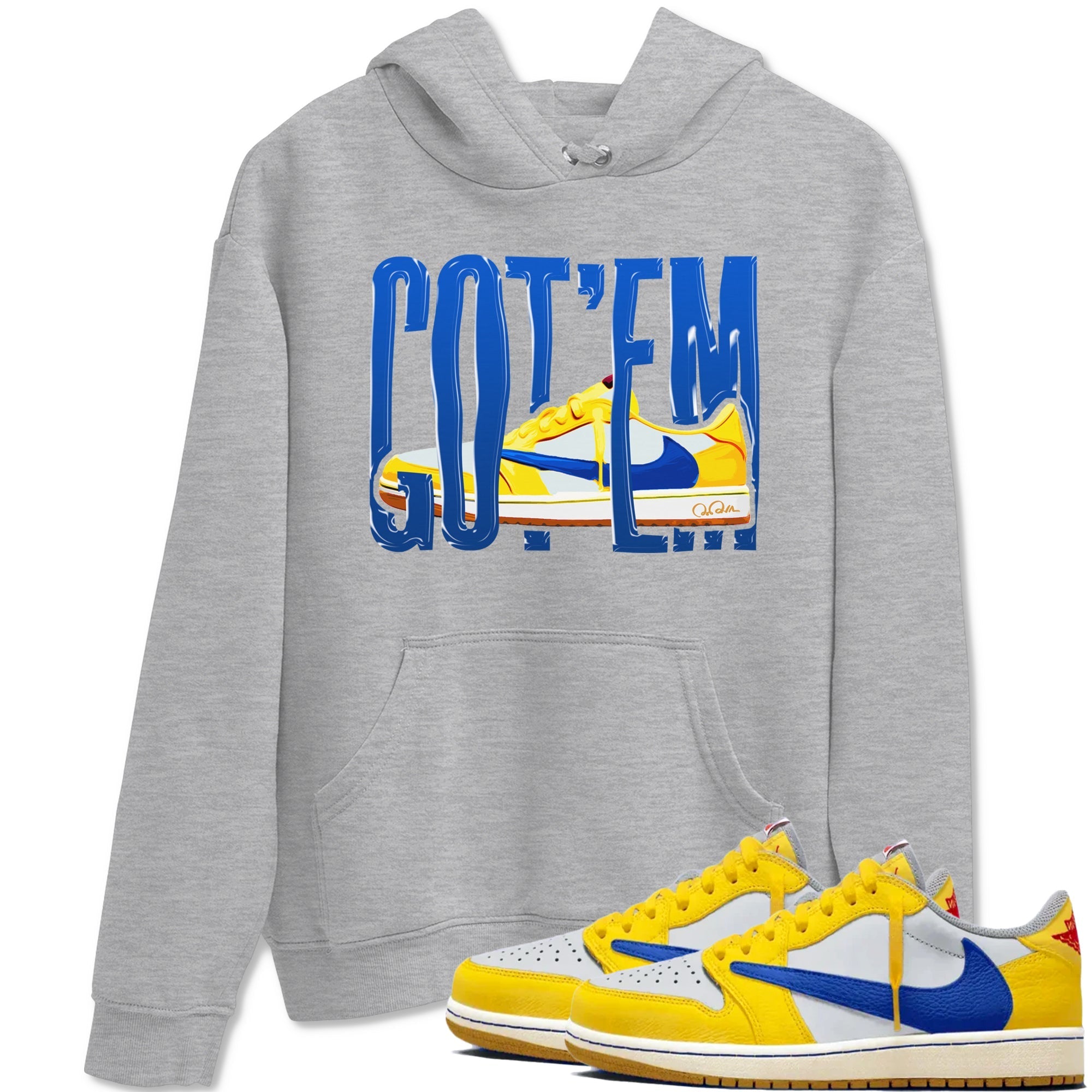 Wiggling Gotem Sneaker Tees - Air Jordan 1 Travis Scott Canary